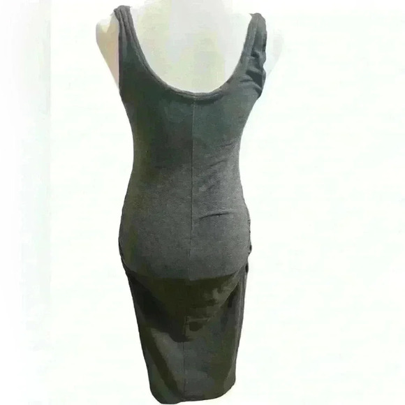 Old Navy Maternity Sleeveless Midi Ruched Dress Size XS Bodycon Tank Color Gray - Picture 8 of 12